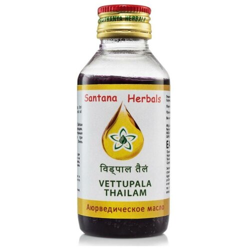 фото Масло аюрведическое веттупала тайлам, 100 мл santana herbals