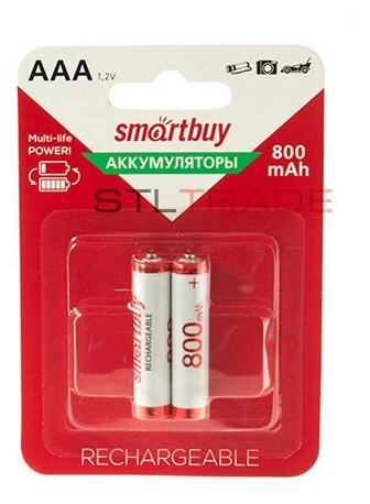 Аккумуляторы NiMh AAA 800mAh SmartBuy 2шт. в блистере