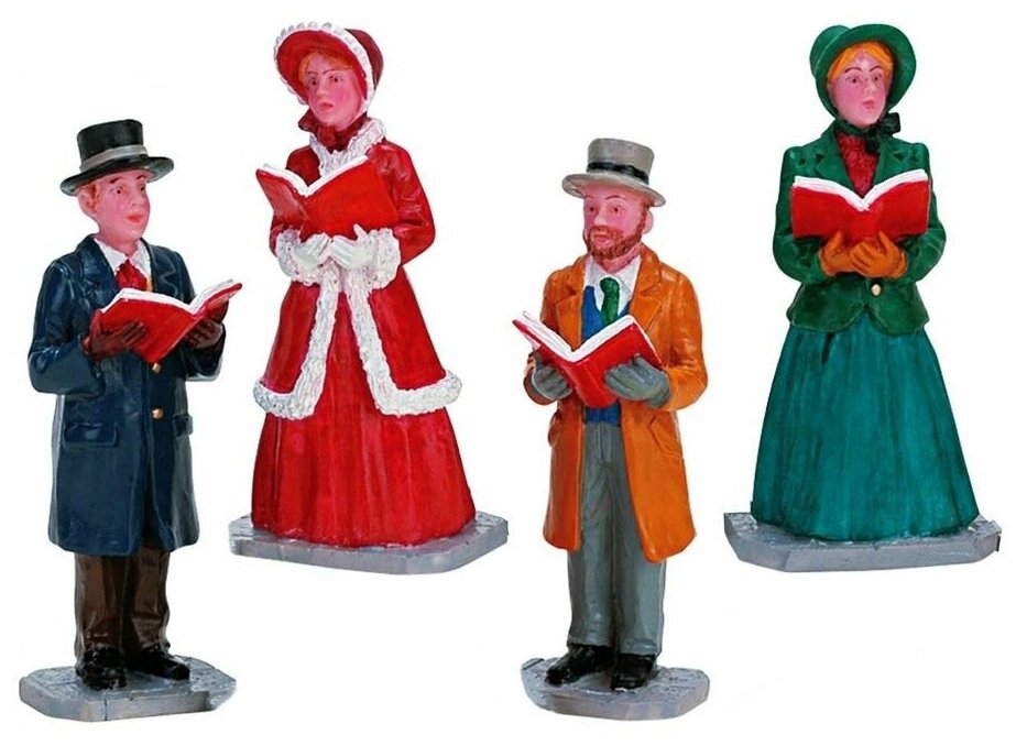 Набор фигурок 'Рождественское пение', полистоун, 7 см, 4 шт, LEMAX 72403-lemax