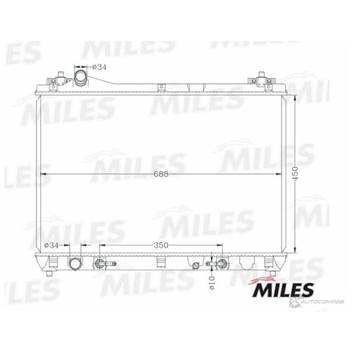 Радиатор (Паяный) Suzuki Grand Vitara 2.0/2.4 A/T 05- (Nissens 64199) Acrb151 Miles арт. ACRB151