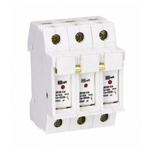 Держатель предохранителей ДП102-С10-3Р SchE 21385DEK (1 шт.)