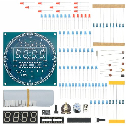 Набор для самостоятельной сборки и пайки Цифровые светодиодные часы DS1302 5V без корпуса (Н) набор для самостоятельной сборки и пайки конструктор светодиодные очки с голосовым управлением н