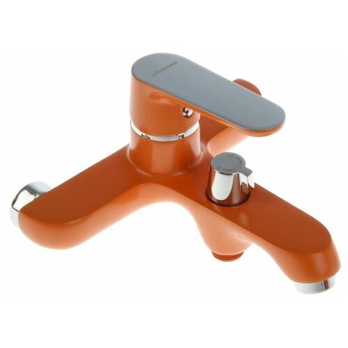Смеситель для ванны Accoona A6366P, однорычажный, с шаровым переключателем, оранжевый