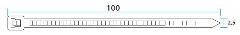 Хомут-стяжка Rexant, нейлон, 2,5 x 120 мм, 100 шт, белый - фотография № 3