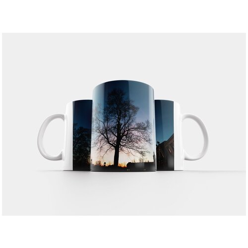 фото Кружка "зима, силуэт, дерево" 320 мл lotsprints
