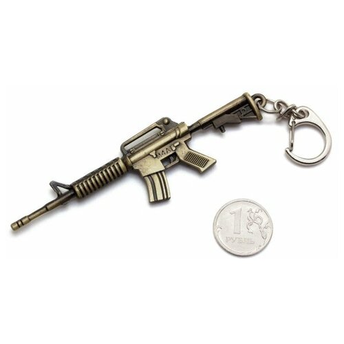 Брелок Microgun, нержавеющая сталь, золотой