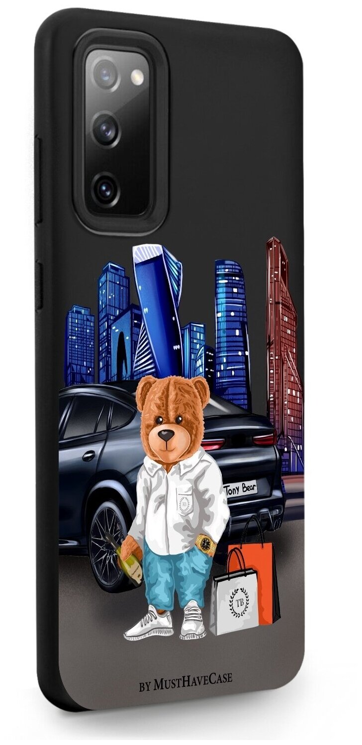 Черный силиконовый чехол MustHaveCase для Samsung Galaxy S20 FE Tony Moscow city/ Тони Москва Сити для Самсунг Галакси С20 ФЕ