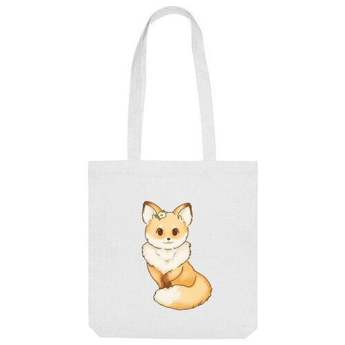Сумка шоппер Us Basic, белый сумка милая лисичка лиса подарок девочке бежевый