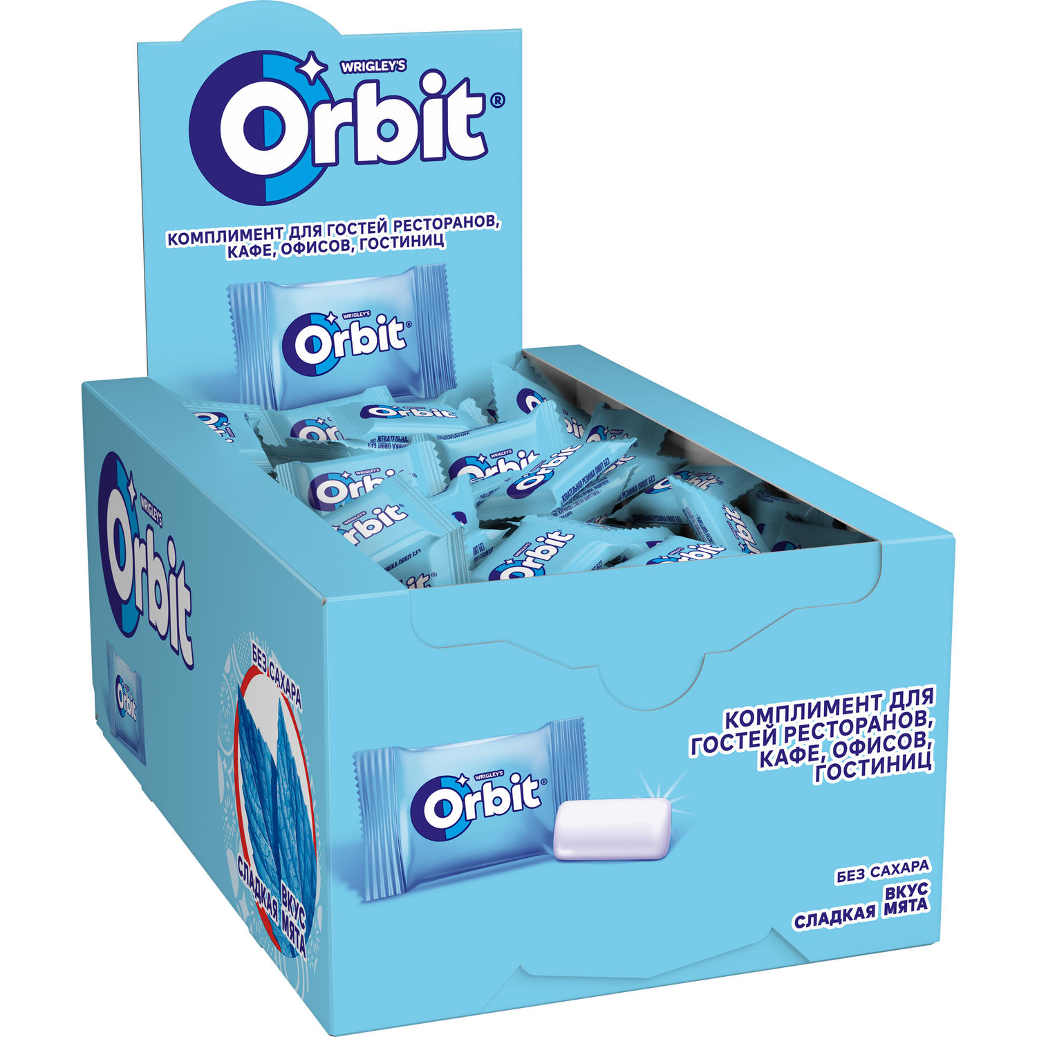 Жевательная резинка Orbit Сладкая мята без сахара, 300 шт по 1.36 г