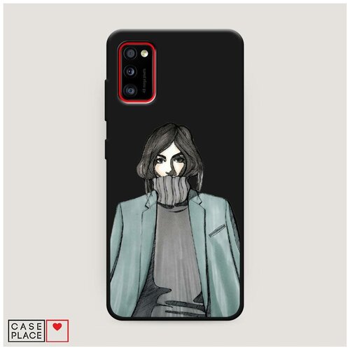 фото Чехол силиконовый матовый samsung galaxy a41 девушка в свитере case place