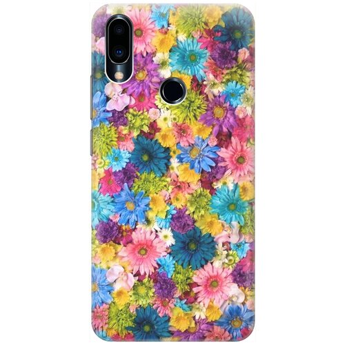 фото Силиконовый чехол на meizu note 9 / мейзу ноут 9 с принтом "поле разноцветных цветов" gosso