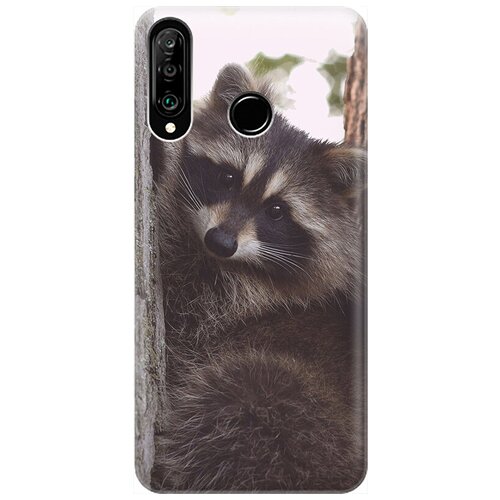 фото Ультратонкий силиконовый чехол-накладка для huawei p30 lite / honor 20s / honor 20 lite с принтом "енотик" gosso