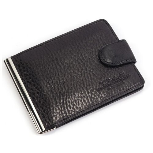 фото Мужской кожаный зажим для купюр dierhoff д 1011-245/1 черный