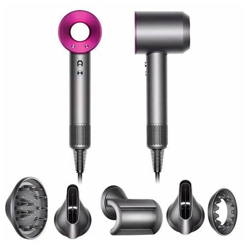 Супер ФЕН для волос Воздух с ионизацией4-е режима температуры3-и скорости потока воздуха5 магнитных насадок1600Вт Цвет Розовый 499900₽