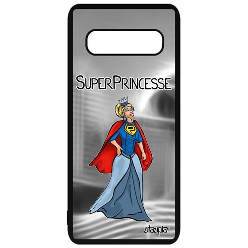 фото Необычный чехол для мобильного // galaxy s10 plus // "суперпринцесса" герой супергерой, utaupia, серый