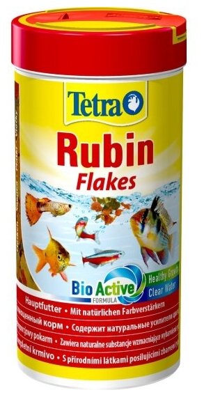 Корм для рыб TETRA Rubin Flakes в хлопьях, для улучшения окраса всех видов рыб, 250 мл - фотография № 3