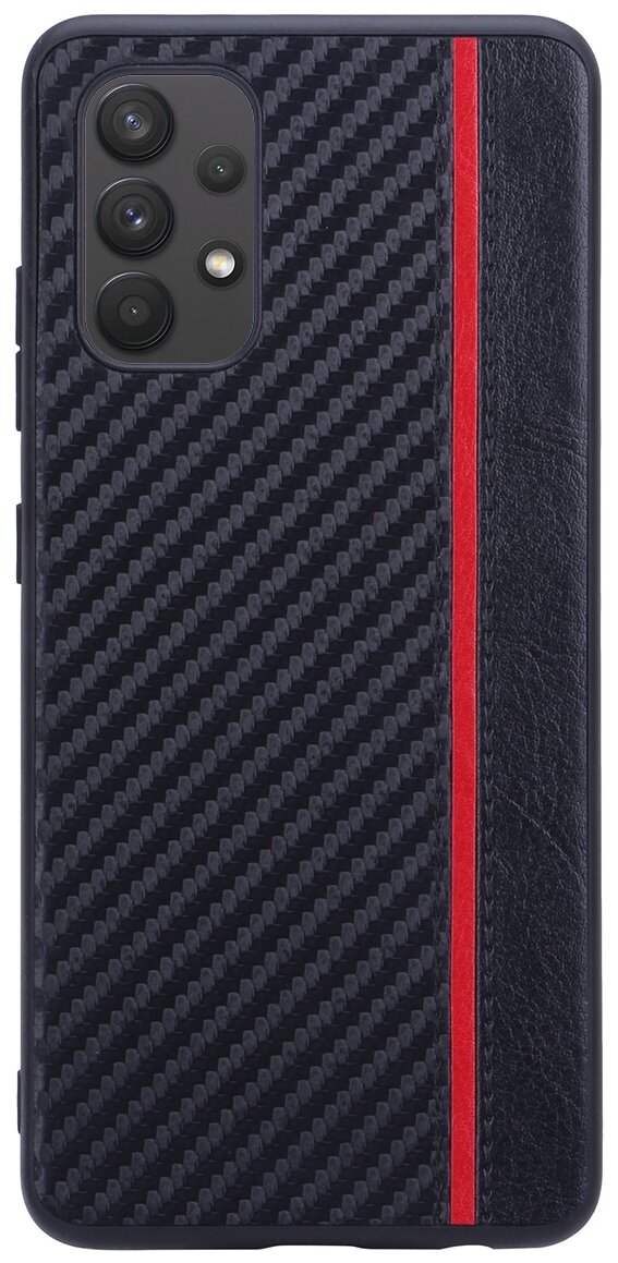 Чехол накладка G-Case Carbon для Samsung Galaxy A32 4(G) (Самсунг Гэлакси Галакси А32) SM-A325F, черная