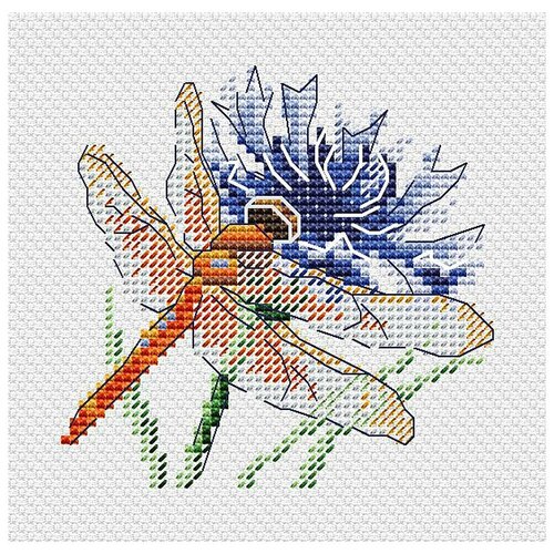 фото М-619 набор для вышивания мп студия 'стрекоза и василек' м.п.студия