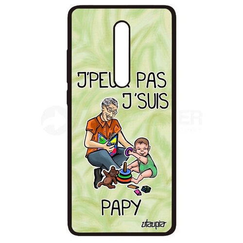 фото Яркий чехол для мобильного // xiaomi mi 9t // "не могу - стал дедом!" надпись принт, utaupia, светло-зеленый