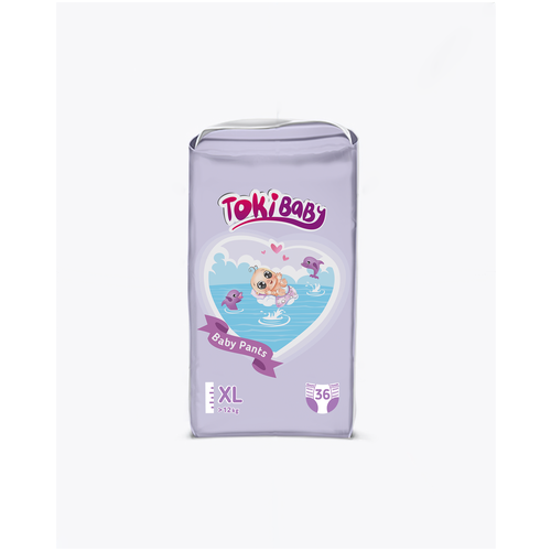 Подгузники-трусики детские TokiBABY размер XL, 36шт