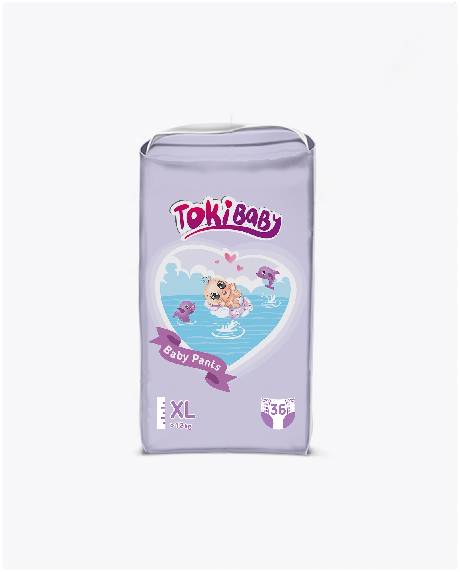 Подгузники-трусики TokiBaby XL 12+ кг 36 шт