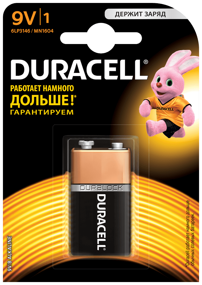 Батарейка DURACELL 6LR61 6LF22 1 шт