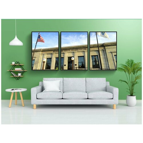 фото Набор модулных постеров для интерьера "милфорд, массачусетс, полицейский участок" 60x90 см. в тубусе, без рамки lotsprints
