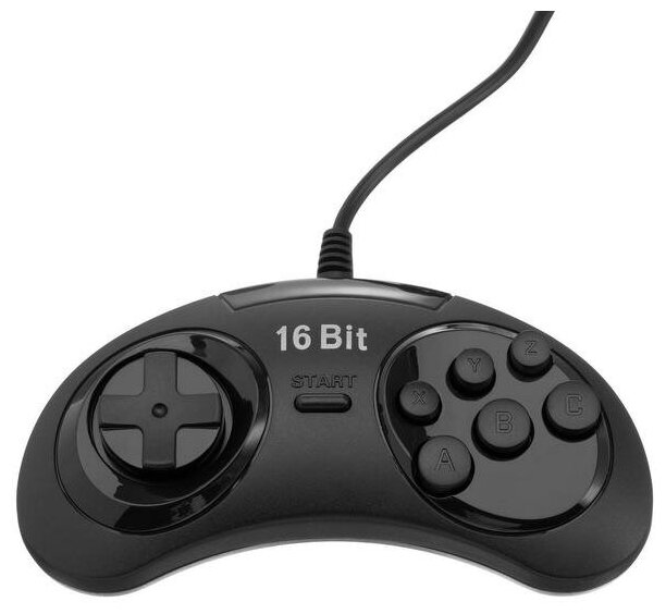 Геймпад для Sega 16-bit 6 кнопок 2 шт в комплекте черный