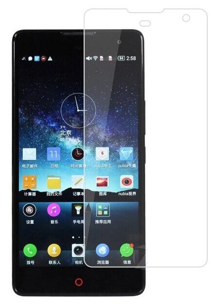 Защитная пленка MyPads (только на плоскую поверхность экрана, НЕ закругленная) для телефона ZTE Nubia Z7 Max глянцевая