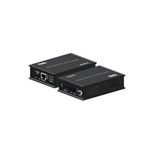 Удлинитель HDMI по витой паре 70 метров 4K 1080P 3D + IR + RS232, CEC, PoE (GL-v70H), черный, 70.0м
