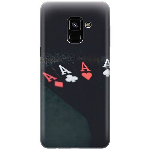 фото Силиконовый чехол на samsung galaxy a8+ (2018) / самсунг а8 плюс 2018 с эффектом блеска "флеш-рояль gosso