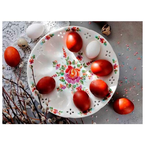 Тарелка пасхальная для яиц Степные цветы
