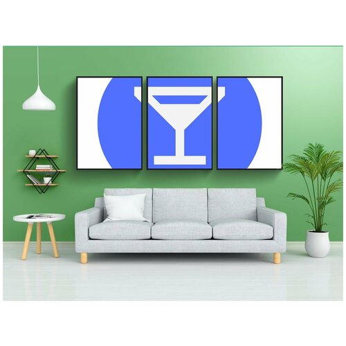 фото Набор модулных постеров для интерьера "икона, напитки, ресторан" 60x90 см. в тубусе, без рамки lotsprints