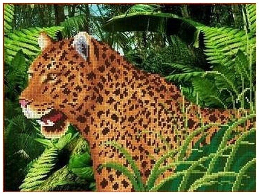 Рисунок на ткани Каролинка "Леопард", 35x27 см