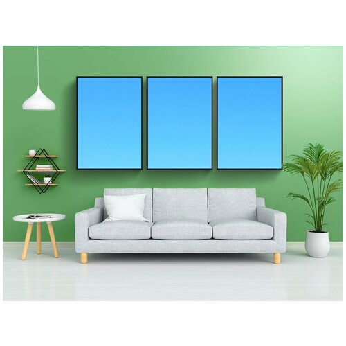 фото Набор модулных постеров для интерьера "пейзаж, поле рапса, природа" 60x90 см. в тубусе, без рамки lotsprints