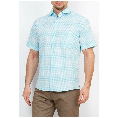 фото Рубашка greg, размер 174-184/38, бирюзовый