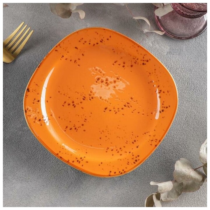 Тарелка десертная «Созвездие» d=18 5 см цвет оранжевый