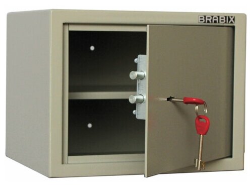 Сейф мебельный BRABIX "D-24m", 240х310х260 мм, 7 кг, ключевой замок, крепление к стене, 291162