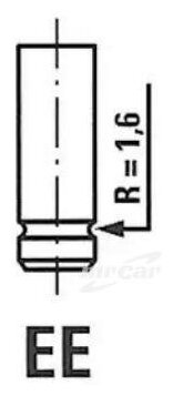 FRECCIA R4626RCR R4626/RCR_клапан выпускной 33.5x8x116.5\ Fiat Tempra/Tipo Lancia Delta/Dedra/Prisma 1.7D/1.9D 84