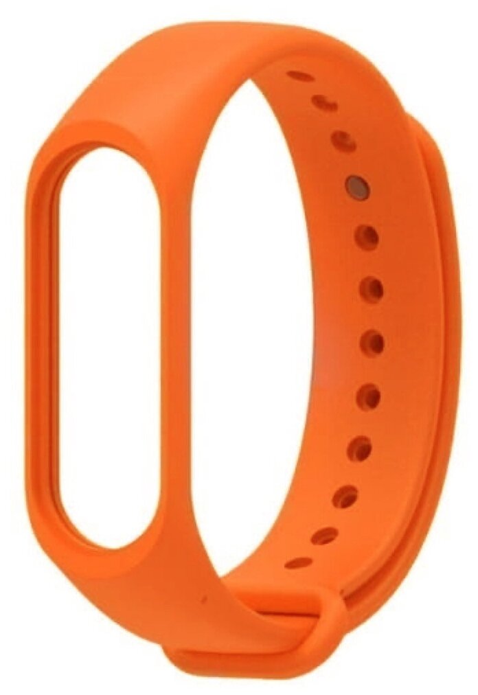Ремешок для фитнес-браслета спортивный силиконовый для фитнес-браслета Xiaomi Mi Band 3/4 (Сяоми Ми Бэнд 3/4) оранжевый