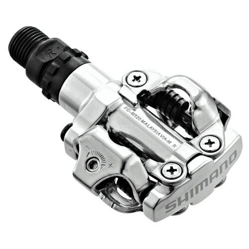 Педали SHIMANO M520, с шипами, сереб.