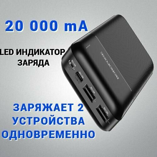 Повербанк, Powerbank, внешний аккумулятор Borofone BJ16 (A) 20000mAh, пауэр банк, повер банк
