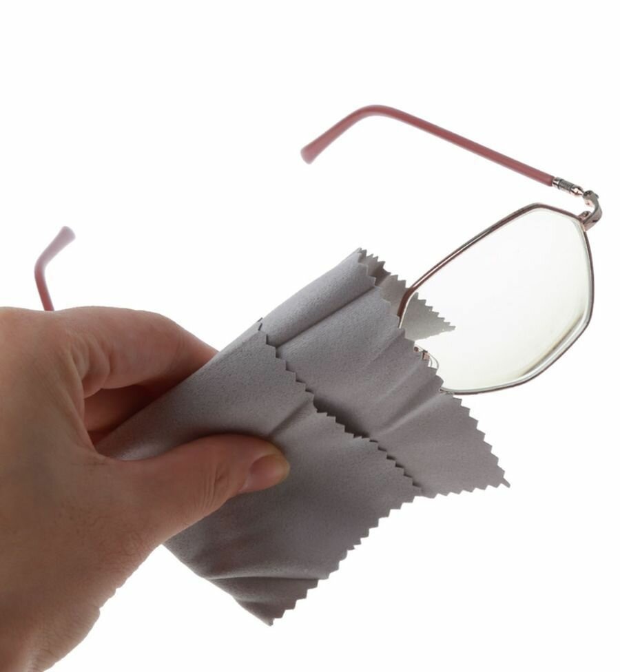 фото Многоразовая салфетка для очков, ткань для протирки, очистки стекол от пыли, от запотевания.