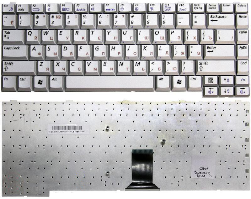 Клавиатура для Samsumg M50 серебристая