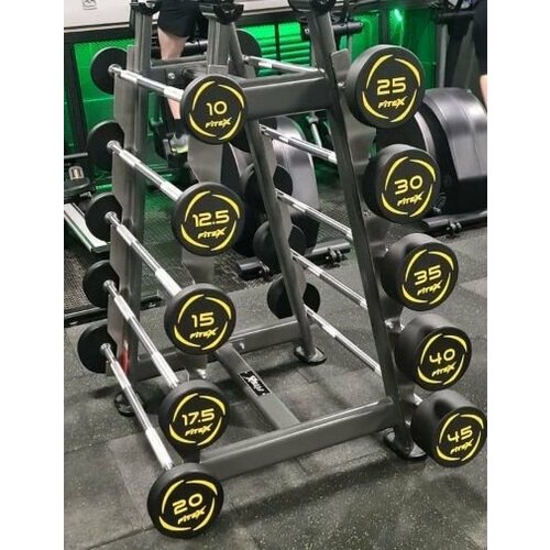 Fitex Комплект полиуретановых фиксированных штанг 10-45кг 10 штанг веса1012515175202530354045 со стойкой 351440₽