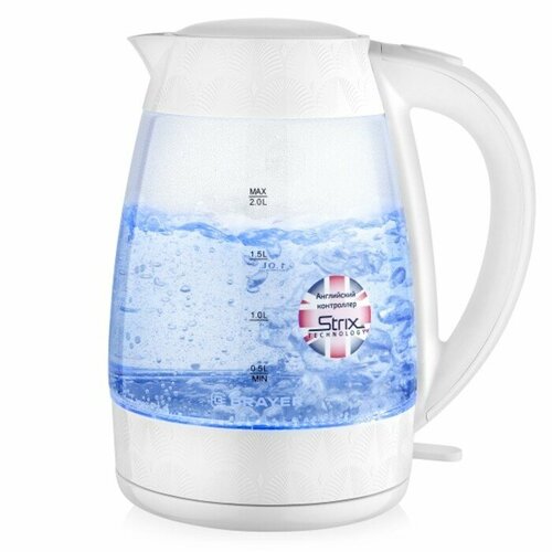 Чайник электрический BRAYER 1024BR-BK стекло 2 л 2200 Вт белый 410400₽