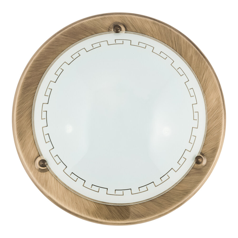 Светильник настенный потолочный основание Бронза стекло 250 Греческое 863