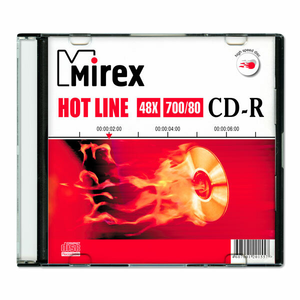 Записываемый диск CD-R Mirex HL 700Mb slim