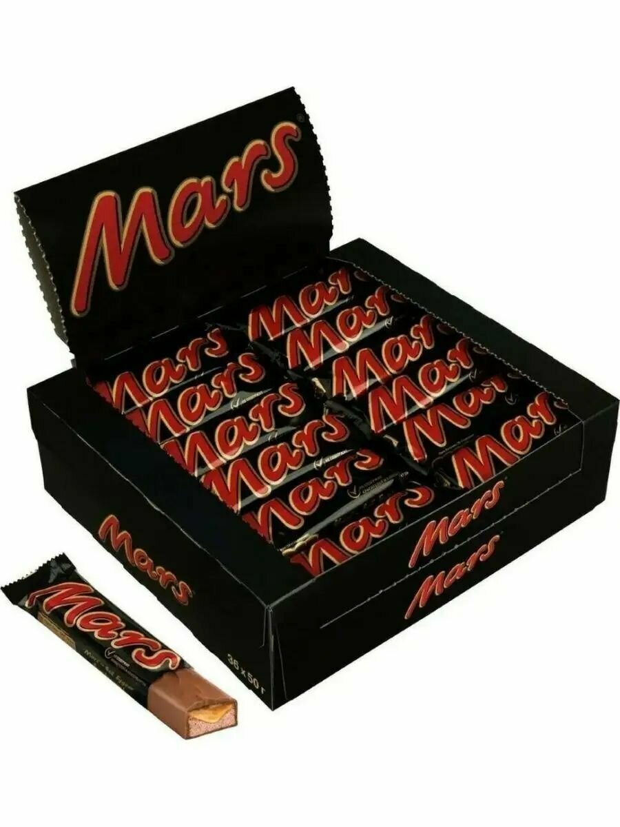 Шоколадные батончики Марс, 36 шт по 50г