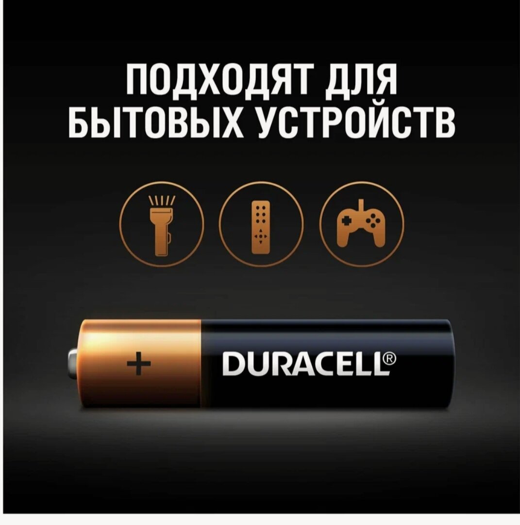 Батарейка Duracell Basic AAA, в упаковке: 12 шт. — фото 1